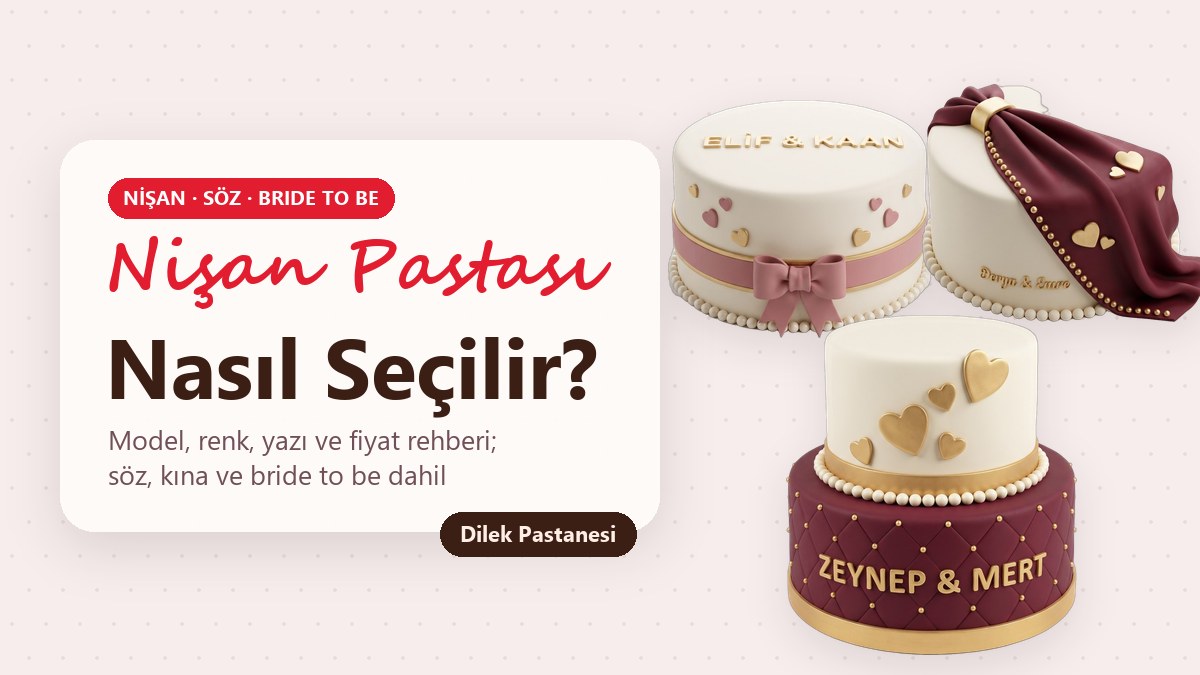 Nişan pastası: bordo kapitone iki katlı, pudra pembe kurdeleli ve bordo drapeli isimli nişan pastaları