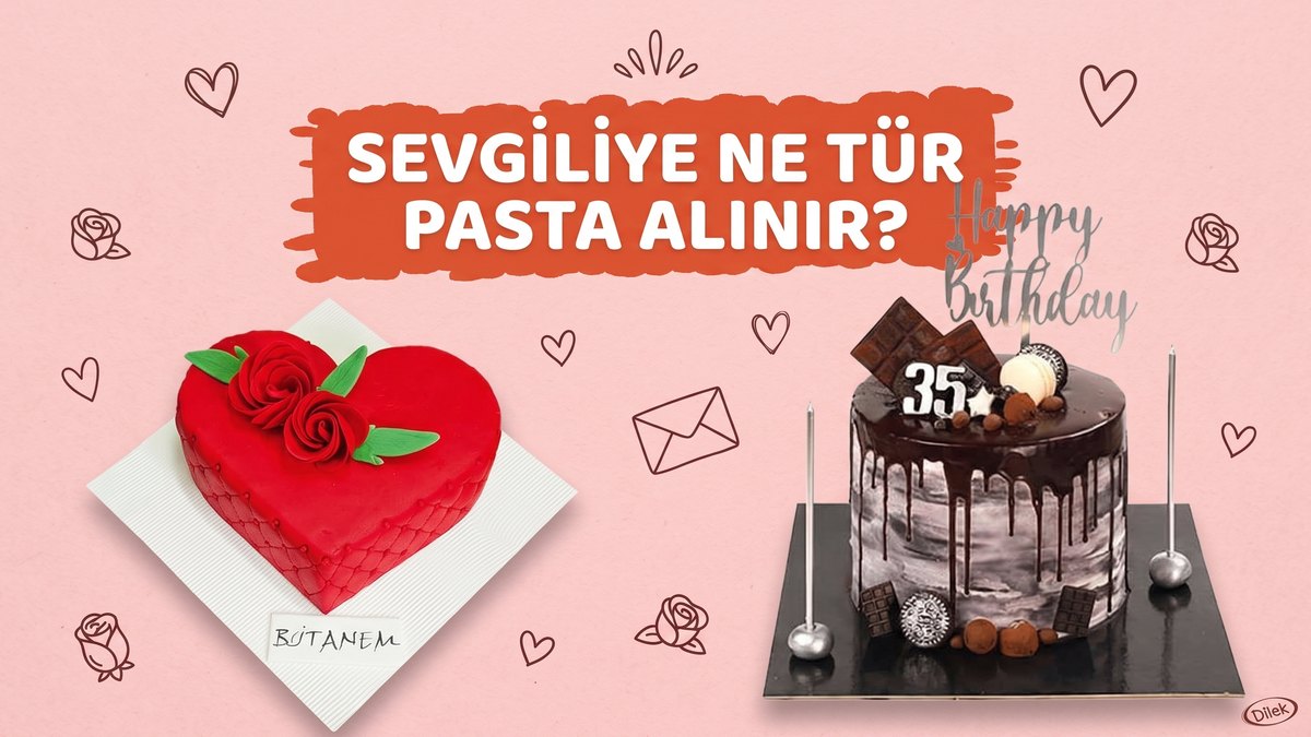 Sevgiliye pasta rehberi: kırmızı güllü kalp pasta ve Love You yazılı pasta