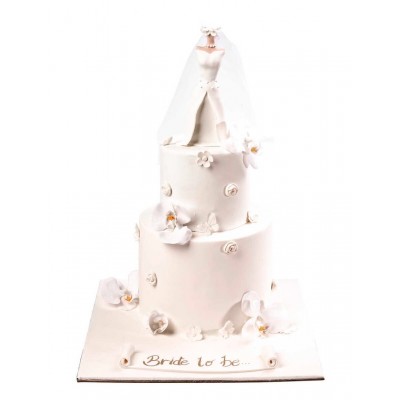 Gelinlik Şeklinde Büyük Boy Bride To Be Pastası
