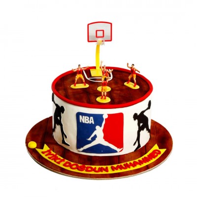 Basketbol Sahası NBA Temalı Erkek Çocuk Pastası