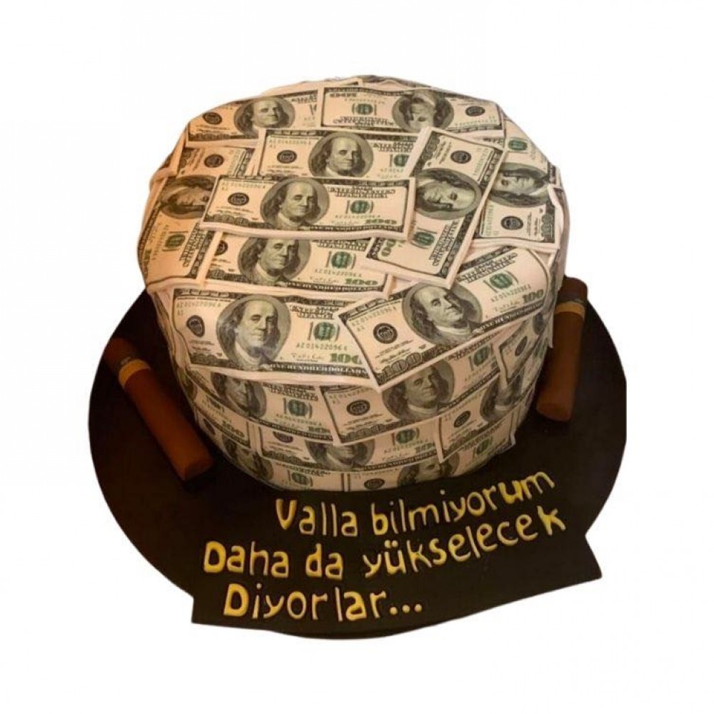 Dolar Temalı Esprili Erkek Pastası