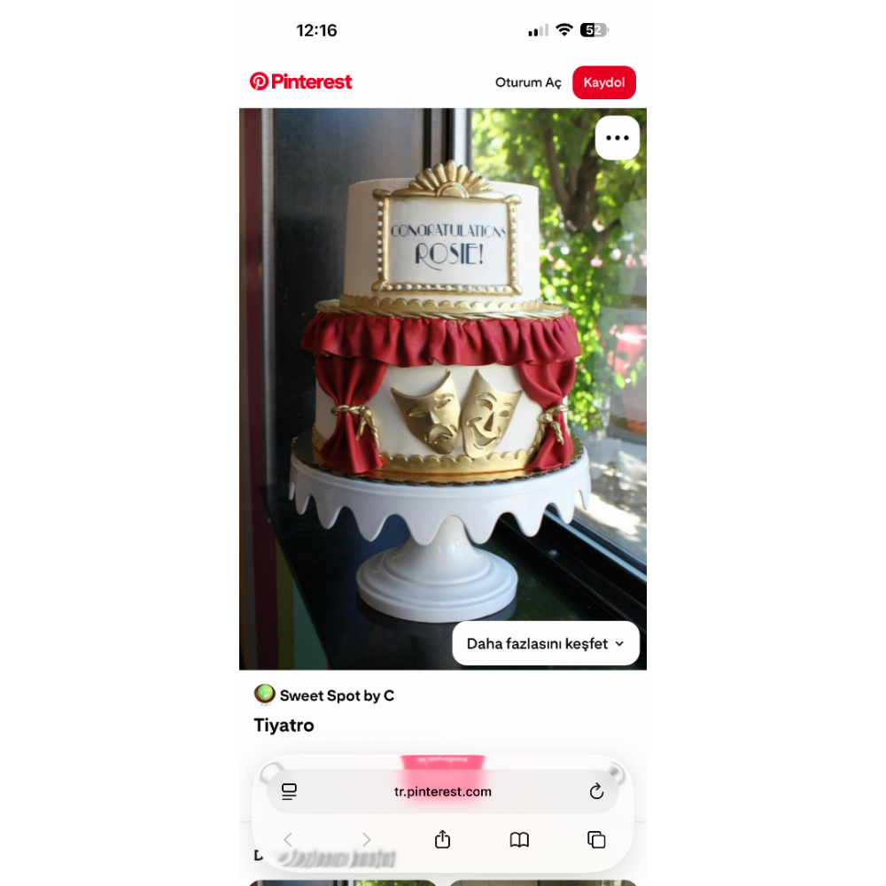 Katalog dışı pasta tiyatro