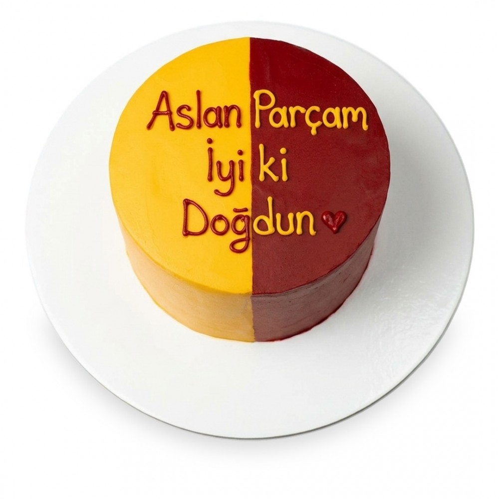 Aslan Parçam Galatasaray Yazılı Pasta