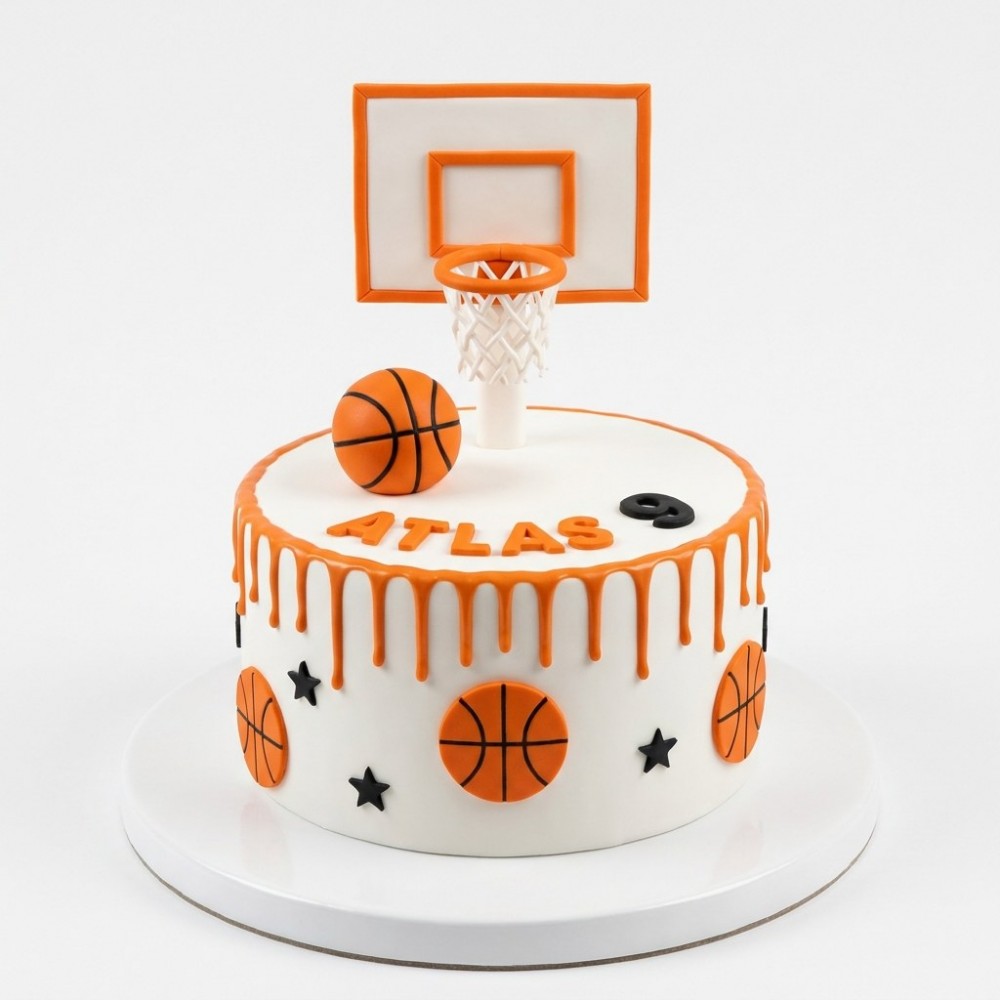 Basketbol Potalı Erkek Çocuk Doğum Günü Pastası