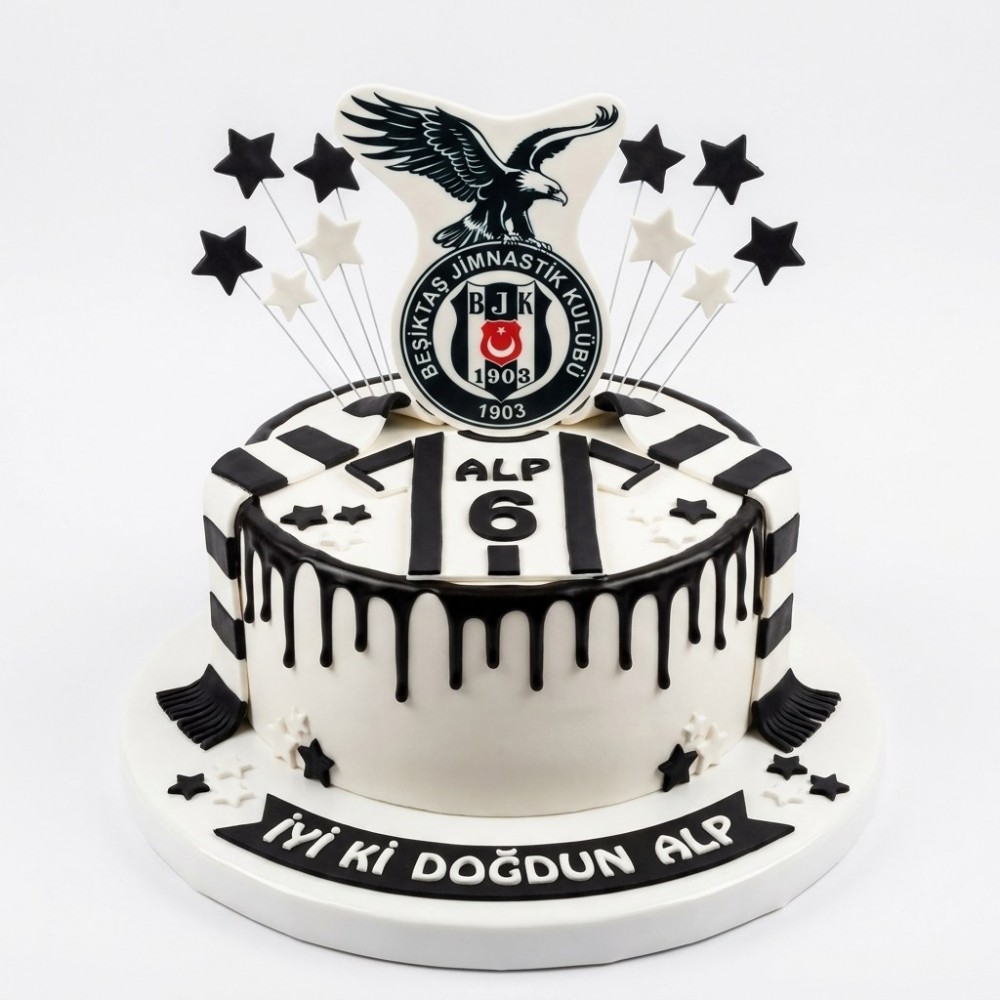 Beşiktaş Kara Kartallı Formalı Taraftar Pastası