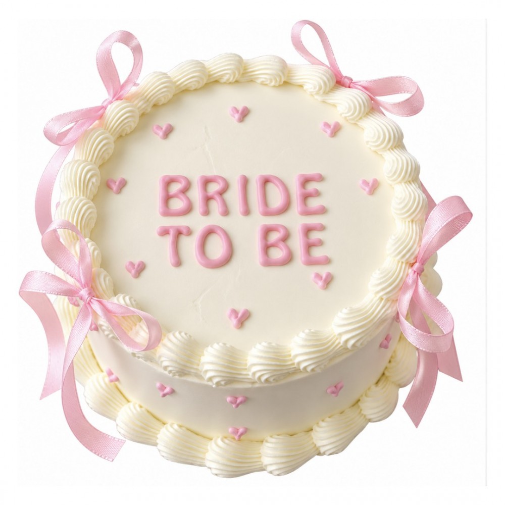 Bride To Be Kurdeleli Yazılı Pasta