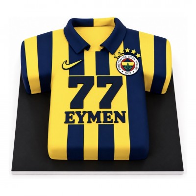 Fenerbahçe Çubuklu Formalı İsimli Taraftar Pastası