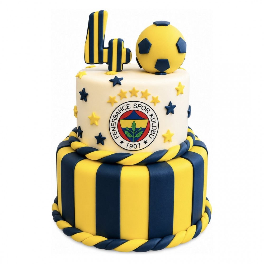 Fenerbahçe Çubuklu İki Katlı Taraftar Pastası