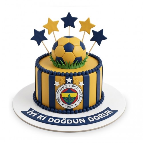 Fenerbahçe Çubuklu Toplu Yıldızlı Taraftar Pastası