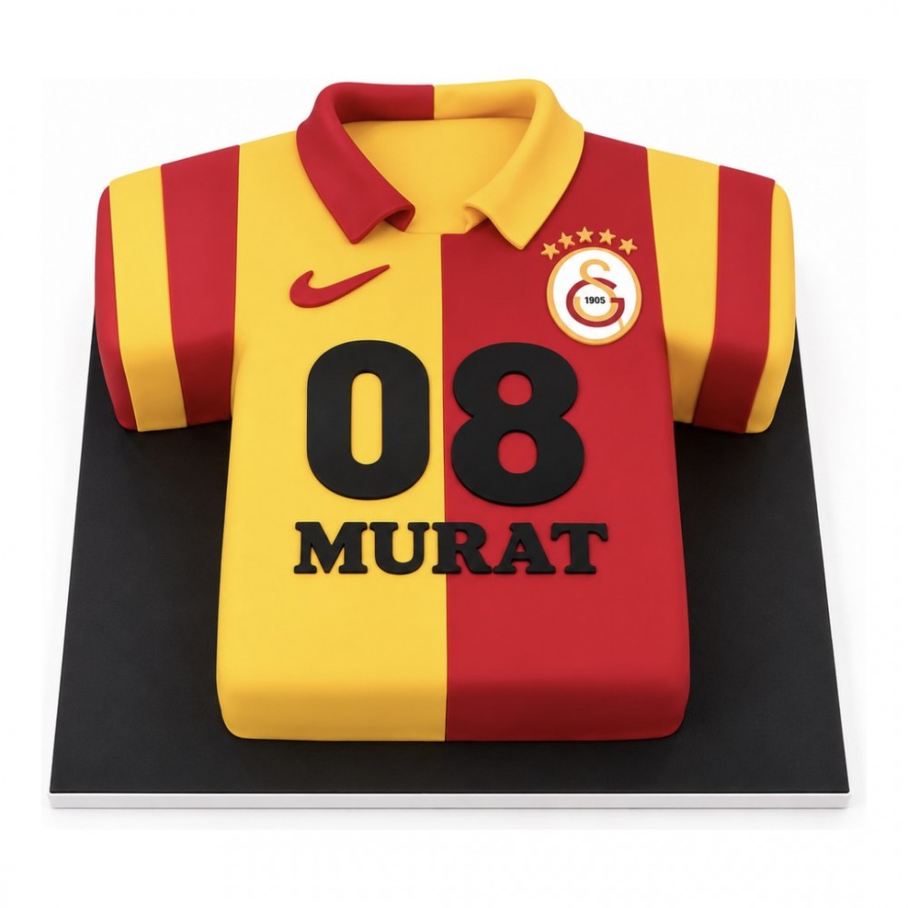 Galatasaray Sarı Kırmızı Formalı İsimli Taraftar Pastası