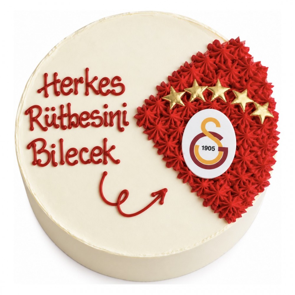 Herkes Rütbesini Bilecek Galatasaray Yazılı Pasta