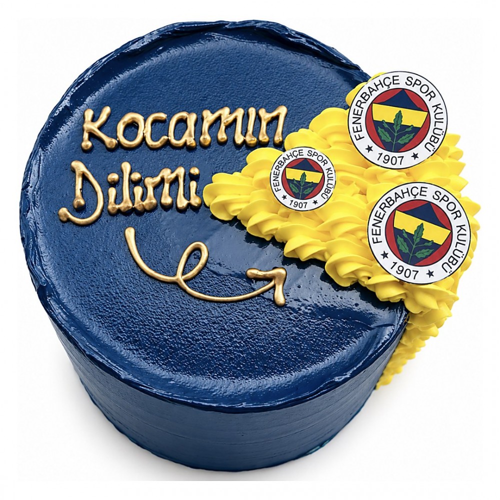 Kocamın Dilimi Fenerbahçe Yazılı Pasta
