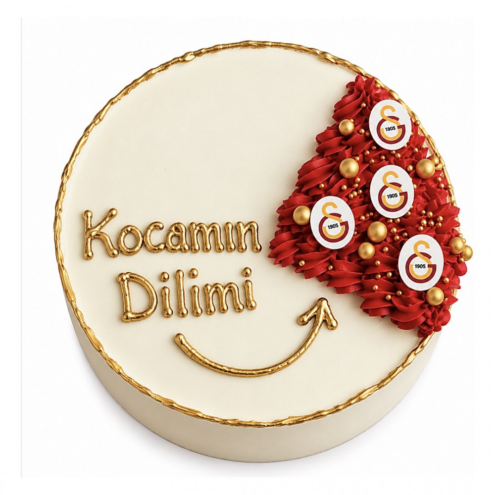 Kocamın Dilimi Galatasaray Yazılı Pasta