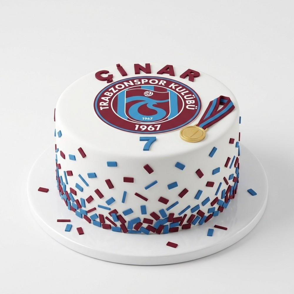 Trabzonspor Konfetili Madalyalı Taraftar Pastası